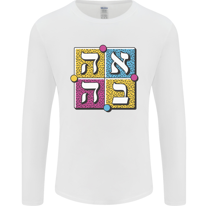 Love in Written in Hebrew Mens Long Sleeve T-Shirt White