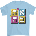Love in Written in Hebrew Mens T-Shirt 100% Cotton Light Blue