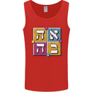 Love in Written in Hebrew Mens Vest Tank Top Red