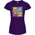 Love in Written in Hebrew Womens Petite Cut T-Shirt Purple