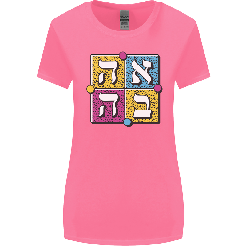 Love in Written in Hebrew Womens Wider Cut T-Shirt Azalea