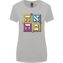 Love in Written in Hebrew Womens Wider Cut T-Shirt Sports Grey