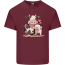 Love is a Cow and Pig Mens Cotton T-Shirt Tee Top Maroon