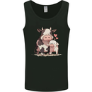 Love is a Cow and Pig Mens Vest Tank Top Black