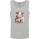 Love is a Cow and Pig Mens Vest Tank Top Sports Grey