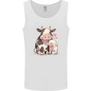 Love is a Cow and Pig Mens Vest Tank Top White