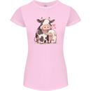 Love is a Cow and Pig Womens Petite Cut T-Shirt Light Pink
