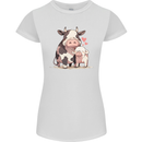 Love is a Cow and Pig Womens Petite Cut T-Shirt White
