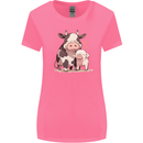 Love is a Cow and Pig Womens Wider Cut T-Shirt Azalea