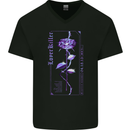 Lover Killer Rose Gothic Goth Mens V-Neck Cotton T-Shirt Black