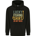 Lucky Fishing Shirt Do Not Wash Funny 2 Childrens Kids Hoodie Black