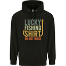 Lucky Fishing Shirt Do Not Wash Funny 2 Childrens Kids Hoodie Black