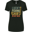 Lucky Fishing Shirt Do Not Wash Funny 2 Womens Wider Cut T-Shirt Black