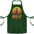 MILF Man I Love Foxes Fox Cotton Apron 100% Organic Forest Green