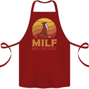 MILF Man I Love Foxes Fox Cotton Apron 100% Organic Maroon