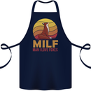 MILF Man I Love Foxes Fox Cotton Apron 100% Organic Navy Blue