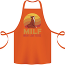 MILF Man I Love Foxes Fox Cotton Apron 100% Organic Orange