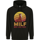 MILF Man I Love Foxes Fox Mens 80% Cotton Hoodie Black