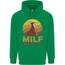 MILF Man I Love Foxes Fox Mens 80% Cotton Hoodie Irish Green