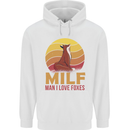 MILF Man I Love Foxes Fox Mens 80% Cotton Hoodie White