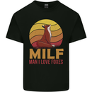MILF Man I Love Foxes Fox Mens Cotton T-Shirt Tee Top Black