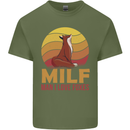 MILF Man I Love Foxes Fox Mens Cotton T-Shirt Tee Top Military Green