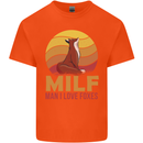 MILF Man I Love Foxes Fox Mens Cotton T-Shirt Tee Top Orange