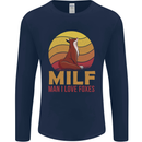 MILF Man I Love Foxes Fox Mens Long Sleeve T-Shirt Navy Blue