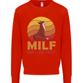 MILF Man I Love Foxes Fox Mens Sweatshirt Jumper Bright Red