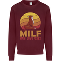 MILF Man I Love Foxes Fox Mens Sweatshirt Jumper Maroon