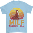 MILF Man I Love Foxes Fox Mens T-Shirt 100% Cotton Light Blue