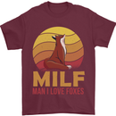 MILF Man I Love Foxes Fox Mens T-Shirt 100% Cotton Maroon