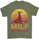 MILF Man I Love Foxes Fox Mens T-Shirt 100% Cotton Military Green
