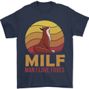 MILF Man I Love Foxes Fox Mens T-Shirt 100% Cotton Navy Blue