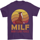 MILF Man I Love Foxes Fox Mens T-Shirt 100% Cotton Purple