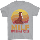 MILF Man I Love Foxes Fox Mens T-Shirt 100% Cotton Sports Grey