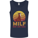 MILF Man I Love Foxes Fox Mens Vest Tank Top Navy Blue