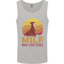 MILF Man I Love Foxes Fox Mens Vest Tank Top Sports Grey
