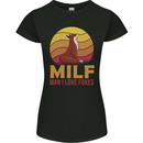 MILF Man I Love Foxes Fox Womens Petite Cut T-Shirt Black