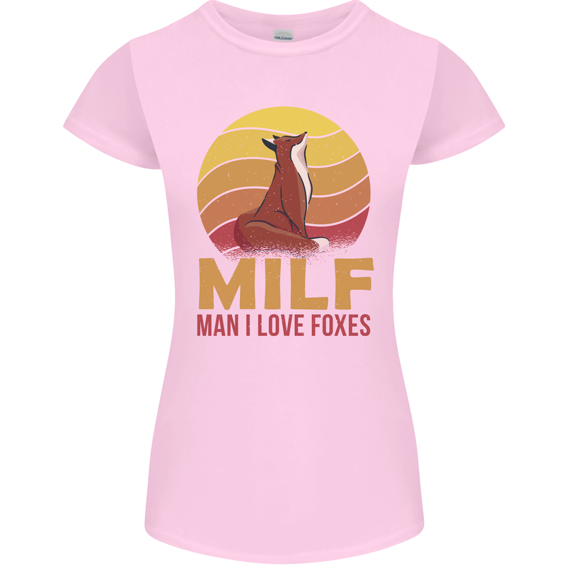 MILF Man I Love Foxes Fox Womens Petite Cut T-Shirt Light Pink