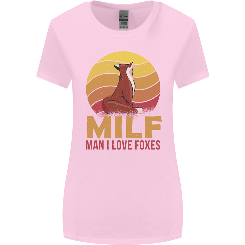 MILF Man I Love Foxes Fox Womens Wider Cut T-Shirt Light Pink