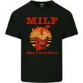 MILF Man I Love Fries Funny Food Kids T-Shirt Childrens Black