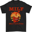 MILF Man I Love Fries Funny Food Mens T-Shirt 100% Cotton Black