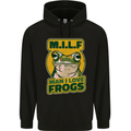 MILF Man I Love Frogs Childrens Kids Hoodie Black