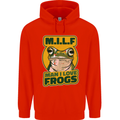 MILF Man I Love Frogs Childrens Kids Hoodie Bright Red