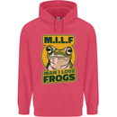 MILF Man I Love Frogs Childrens Kids Hoodie Heliconia