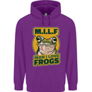 MILF Man I Love Frogs Childrens Kids Hoodie Purple