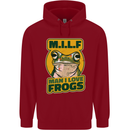 MILF Man I Love Frogs Childrens Kids Hoodie Red