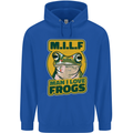 MILF Man I Love Frogs Childrens Kids Hoodie Royal Blue
