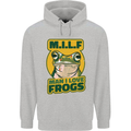 MILF Man I Love Frogs Childrens Kids Hoodie Sports Grey